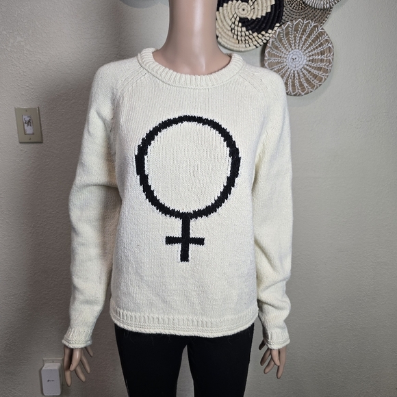 Madewell x Girls Inc Female Symbol Keaton Pullover Sweater Size Lge Great Condit - Picture 2 of 10